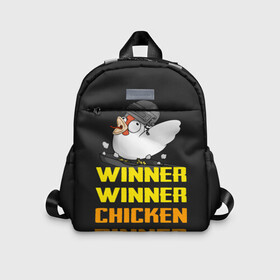 Детский рюкзак 3D с принтом Winner Chicken Dinner в Белгороде, 100% полиэстер | лямки с регулируемой длиной, сверху петелька, чтобы рюкзак можно было повесить на вешалку. Основное отделение закрывается на молнию, как и внешний карман. Внутри дополнительный карман. По бокам два дополнительных кармашка | Тематика изображения на принте: asia | battle | chicken | dinner | duo | epic | guide | lucky | map | miramar | mobile | mortal | pro | royale | solo | winner | битва | лут | пабг | пубг | стрим | топ