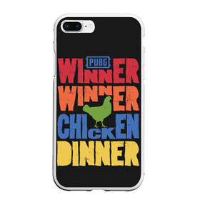 Чехол для iPhone 7Plus/8 Plus матовый с принтом Winner Chicken Dinner в Белгороде, Силикон | Область печати: задняя сторона чехла, без боковых панелей | Тематика изображения на принте: asia | battle | chicken | dinner | duo | epic | guide | lucky | map | miramar | mobile | mortal | pro | royale | solo | winner | битва | лут | пабг | пубг | стрим | топ