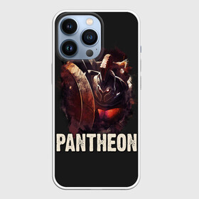 Чехол для iPhone 13 Pro с принтом Pantheon в Белгороде,  |  | Тематика изображения на принте: jinx | kda | league | lol | moba | pentakill | riot | rise | rus | skins | варвик | варус | воин | легенд | лига | лол | маг | стрелок | танк | чемпион