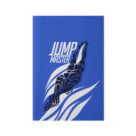 Обложка для паспорта матовая кожа с принтом Jump master в Белгороде, натуральная матовая кожа | размер 19,3 х 13,7 см; прозрачные пластиковые крепления | Тематика изображения на принте: cliff diving | dive | diving | swimming | плавание | прыжки в воду | спорт