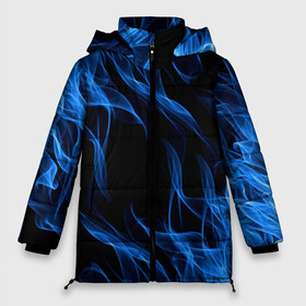Женская зимняя куртка 3D с принтом BLUE FIRE FLAME в Белгороде, верх — 100% полиэстер; подкладка — 100% полиэстер; утеплитель — 100% полиэстер | длина ниже бедра, силуэт Оверсайз. Есть воротник-стойка, отстегивающийся капюшон и ветрозащитная планка. 

Боковые карманы с листочкой на кнопках и внутренний карман на молнии | bright | fire | flame | heat | light | wildfire | искры | огненный | огонь | пламя | пожар