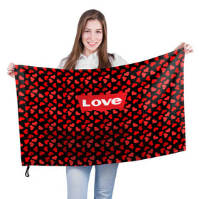Флаг 3D с принтом Love в Белгороде, 100% полиэстер | плотность ткани — 95 г/м2, размер — 67 х 109 см. Принт наносится с одной стороны | 14 | day | february | heart | levi | levis | saint | strauss | valentines | валентина | день | левис | ливай | ливайс | любовь | святого | сердце | февраля | штраусс
