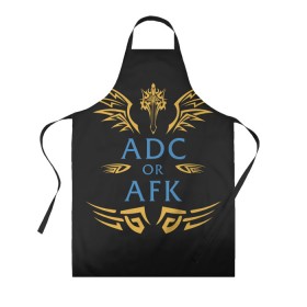 Фартук 3D с принтом ADC of AFK в Белгороде, 100% полиэстер | общий размер — 65 х 85 см, ширина нагрудника — 26 см, горловина — 53 см, длина завязок — 54 см, общий обхват в поясе — 173 см. Принт на завязках и на горловине наносится с двух сторон, на основной части фартука — только с внешней стороны | jinx | kda | league | lol | moba | pentakill | riot | rise | rus | skins | варвик | варус | воин | легенд | лига | лол | маг | стрелок | танк | чемпион