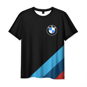 Мужская футболка 3D с принтом BMW в Белгороде, 100% полиэфир | прямой крой, круглый вырез горловины, длина до линии бедер | Тематика изображения на принте: bmw | bmw performance | m | motorsport | performance | бмв | моторспорт