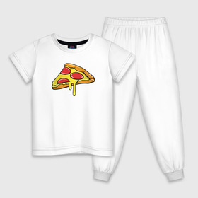 Детская пижама хлопок с принтом Пицца Пицца Пицца !!!! Pizza в Белгороде, 100% хлопок |  брюки и футболка прямого кроя, без карманов, на брюках мягкая резинка на поясе и по низу штанин
 | pizza | для девушек | для парней | еда | италия | итальянская еда | колбаса | пицца | пицца с салями | пицца с сыром | подарок | с намеком | салями | сыр | тесто