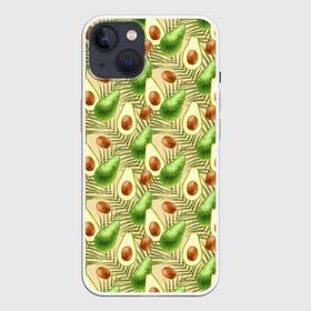 Чехол для iPhone 13 с принтом Веган Авокадо узор в Белгороде,  |  | avocado | based | food | plant | vegan | vegetable | авокадо | веган | диета | для девочек | для фитнеса | женская | зож | кето | кето диета | купить | мужская | растения | с авокадо | с надписью | с принтом | фитнес