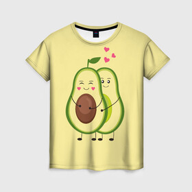 Женская футболка 3D с принтом Влюбленные Веганы Авокадо в Белгороде, 100% полиэфир ( синтетическое хлопкоподобное полотно) | прямой крой, круглый вырез горловины, длина до линии бедер | 14 февраля | avocado | based | plant | vegan | авокадо | валентина | веган | влюбленный | день | диета | для девочек | для фитнеса | женская | зож | кето | кето диета | купить | мужская | с авокадо | с принтом | фитнес