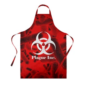 Фартук 3D с принтом PLAGUE INC. в Белгороде, 100% полиэстер | общий размер — 65 х 85 см, ширина нагрудника — 26 см, горловина — 53 см, длина завязок — 54 см, общий обхват в поясе — 173 см. Принт на завязках и на горловине наносится с двух сторон, на основной части фартука — только с внешней стороны | molecule | plague inc | абстракция | бактерии | вирус | клетки | медицина | микробы | молекулы | наука | нейрон | нейроны | планета | текстура | текстуры | формула