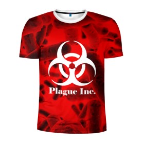 Мужская футболка 3D спортивная с принтом PLAGUE INC. в Белгороде, 100% полиэстер с улучшенными характеристиками | приталенный силуэт, круглая горловина, широкие плечи, сужается к линии бедра | Тематика изображения на принте: molecule | plague inc | абстракция | бактерии | вирус | клетки | медицина | микробы | молекулы | наука | нейрон | нейроны | планета | текстура | текстуры | формула