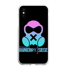 Чехол для iPhone XS Max матовый с принтом Rainbow SixMute в Белгороде, Силикон | Область печати: задняя сторона чехла, без боковых панелей | cs | mute | rainbow six | кс | муте | мьют | персонаж | радуга | радуга шесть | рэйнбоу сикс