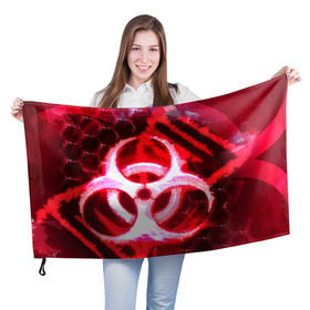 Флаг 3D с принтом Plague Inc LB (Oko) в Белгороде, 100% полиэстер | плотность ткани — 95 г/м2, размер — 67 х 109 см. Принт наносится с одной стороны | авторская | вирус | знаки | игры | интересная | каракули | круг | лабиринт | линии | мозаика | необычная | око | символы | страшная | туннель | черная | эпидемия