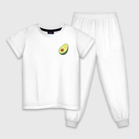 Детская пижама хлопок с принтом Авокадо в Белгороде, 100% хлопок |  брюки и футболка прямого кроя, без карманов, на брюках мягкая резинка на поясе и по низу штанин
 | Тематика изображения на принте: avocado | vegan | vegetarian | авокадо | веган | вегетарианство