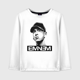 Детский лонгслив хлопок с принтом Eminem в Белгороде, 100% хлопок | круглый вырез горловины, полуприлегающий силуэт, длина до линии бедер | eminem | evil | ken kaniff | marshall bruce mathers iii | mm | rap | slim shady | маршалл брюс мэтерс iii | рэп | рэп рок | хип хоп | хорроркор | эминем