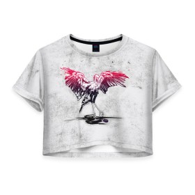 Женская футболка Crop-top 3D с принтом Three Days Grace в Белгороде, 100% полиэстер | круглая горловина, длина футболки до линии талии, рукава с отворотами | art | bird | metal | music | pain | rock | snake | three days grace | арт | змея | метал | музыка | птица | рок