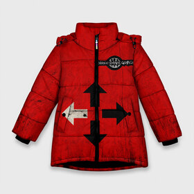 Зимняя куртка для девочек 3D с принтом THREE DAYS GRACE RED в Белгороде, ткань верха — 100% полиэстер; подклад — 100% полиэстер, утеплитель — 100% полиэстер. | длина ниже бедра, удлиненная спинка, воротник стойка и отстегивающийся капюшон. Есть боковые карманы с листочкой на кнопках, утяжки по низу изделия и внутренний карман на молнии. 

Предусмотрены светоотражающий принт на спинке, радужный светоотражающий элемент на пуллере молнии и на резинке для утяжки. | rock | музыка | рок