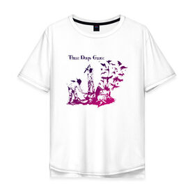 Мужская футболка хлопок Oversize с принтом Three Days Grace в Белгороде, 100% хлопок | свободный крой, круглый ворот, “спинка” длиннее передней части | Тематика изображения на принте: three days grace
