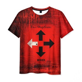 Мужская футболка 3D с принтом Three Days Grace в Белгороде, 100% полиэфир | прямой крой, круглый вырез горловины, длина до линии бедер | days | grace | three | альтернативный | группа | метал | ню метал | пост гранж | рок | хард рок