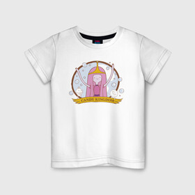 Детская футболка хлопок с принтом Candy kingdom в Белгороде, 100% хлопок | круглый вырез горловины, полуприлегающий силуэт, длина до линии бедер | adventure time | finn the human | jake the dog | vdzajul | джейк | лич | марселин | ооо | рикардио | снежный король | финн | финн парнишка