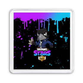 Магнит 55*55 с принтом Brawl Stars Crow в Белгороде, Пластик | Размер: 65*65 мм; Размер печати: 55*55 мм | 