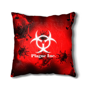 Подушка 3D с принтом PLAGUE INC. в Белгороде, наволочка – 100% полиэстер, наполнитель – холлофайбер (легкий наполнитель, не вызывает аллергию). | состоит из подушки и наволочки. Наволочка на молнии, легко снимается для стирки | molecule | plague inc | абстракция | бактерии | вирус | клетки | медицина | микробы | молекулы | наука | нейрон | нейроны | планета | текстура | текстуры | формула