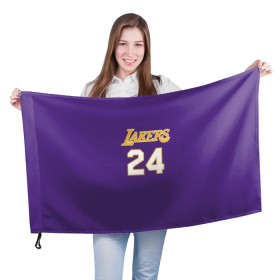 Флаг 3D с принтом Los Angeles Lakers / Kobe Brya в Белгороде, 100% полиэстер | плотность ткани — 95 г/м2, размер — 67 х 109 см. Принт наносится с одной стороны | basketball | espn | kobe | kobe bryant | kobe bryant death | kobe bryant tribute | lakers | los angeles lakers | nba