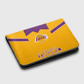 Картхолдер с принтом с принтом Los Angeles Lakers  в Белгороде, натуральная матовая кожа | размер 7,3 х 10 см; кардхолдер имеет 4 кармана для карт; | angeles | bryant | kobe | lakers | los | баскетбольный | клуб
