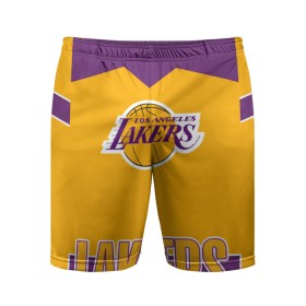 Мужские шорты спортивные с принтом Los Angeles Lakers в Белгороде,  |  | angeles | bryant | kobe | lakers | los | баскетбольный | клуб