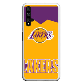 Чехол для Honor 20 с принтом Los Angeles Lakers в Белгороде, Силикон | Область печати: задняя сторона чехла, без боковых панелей | angeles | bryant | kobe | lakers | los | баскетбольный | клуб