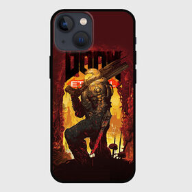 Чехол для iPhone 13 mini с принтом Doom Eternal в Белгороде,  |  | Тематика изображения на принте: doom | doom 2016 | doom 2020 | doom eternal | doomguy | дум | дум 2020 | дум вечен | дум етернал | дум этернал | думгай