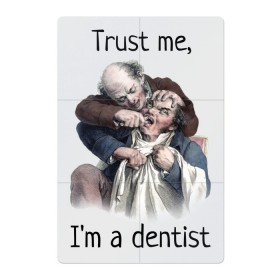 Магнитный плакат 2Х3 с принтом Trust me, Im a dentist в Белгороде, Полимерный материал с магнитным слоем | 6 деталей размером 9*9 см | trust me | бутылка | верь мне | винтаж | дантист | день зубного врача | день стоматолога | зуб | зубная фея | зубной врач | зубному | зубному врачу | кепка | кружка | лечение зу | ортодонту | пародонтологу
