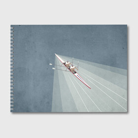 Альбом для рисования с принтом Академические гребцы в Белгороде, 100% бумага
 | матовая бумага, плотность 200 мг. | rowing | sport | байдарки | гребец | гребцы | лодки | лодочный спорт | спорт | спортсмен | спортсмены