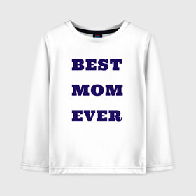 Детский лонгслив хлопок с принтом Самая лучшая мама в Белгороде, 100% хлопок | круглый вырез горловины, полуприлегающий силуэт, длина до линии бедер | 8 марта | the best | беременная | будущая мама | восьмое марта | день мамы | мама | мамочка | подарок жене | подарок маме | самая лучшая мама | футболка мама
