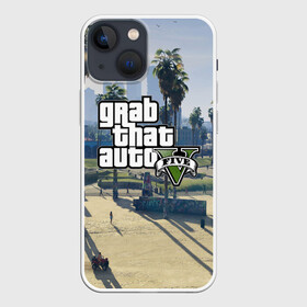 Чехол для iPhone 13 mini с принтом GRAND THEFT AUTO 5 в Белгороде,  |  | grand theft auto 2 | grand theft auto 3 | grand theft auto v | grand theft auto: san andreas | grand theft auto: vice city | gta 1 | gta 2 | gta 3 | gta 4 | gta 5 | gta online | gta v | город | игры