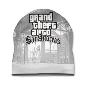 Шапка 3D с принтом GTA SanAndreas в Белгороде, 100% полиэстер | универсальный размер, печать по всей поверхности изделия | grand theft auto 2 | grand theft auto 3 | grand theft auto v | grand theft auto: san andreas | grand theft auto: vice city | gta 1 | gta 2 | gta 3 | gta 4 | gta 5 | gta online | gta v | город | игры