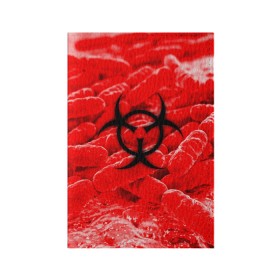 Обложка для паспорта матовая кожа с принтом PLAGUE INC.BIOHAZARD в Белгороде, натуральная матовая кожа | размер 19,3 х 13,7 см; прозрачные пластиковые крепления | Тематика изображения на принте: molecule | plague inc | абстракция | бактерии | вирус | клетки | медицина | микробы | молекулы | наука | нейрон | нейроны | планета | текстура | текстуры | формула