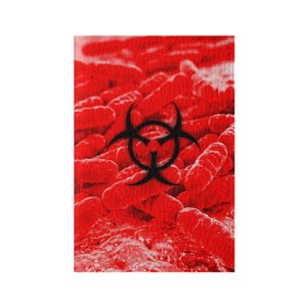 Обложка для паспорта матовая кожа с принтом PLAGUE INC.BIOHAZARD в Белгороде, натуральная матовая кожа | размер 19,3 х 13,7 см; прозрачные пластиковые крепления | molecule | plague inc | абстракция | бактерии | вирус | клетки | медицина | микробы | молекулы | наука | нейрон | нейроны | планета | текстура | текстуры | формула