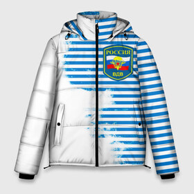 Мужская зимняя куртка 3D с принтом ВДВ в Белгороде, верх — 100% полиэстер; подкладка — 100% полиэстер; утеплитель — 100% полиэстер | длина ниже бедра, свободный силуэт Оверсайз. Есть воротник-стойка, отстегивающийся капюшон и ветрозащитная планка. 

Боковые карманы с листочкой на кнопках и внутренний карман на молнии. | 23 февраля | армейка | армия | вдв | вдвшник | воздушно | войска | десант | десантник | десантные | десантура | за вдв | россии | российский | россия | русский | рф | служба | ссср | тельняшка | флаг