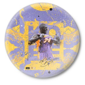 Значок с принтом Kobe Bryant в Белгороде,  металл | круглая форма, металлическая застежка в виде булавки | angeles | bryant | kobe | lakers | los | nba | баскетбольный | клуб