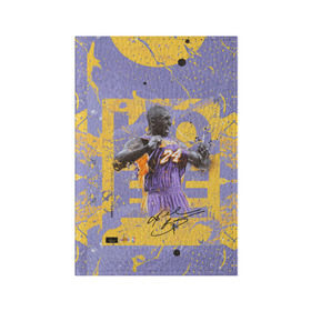 Обложка для паспорта матовая кожа с принтом Kobe Bryant в Белгороде, натуральная матовая кожа | размер 19,3 х 13,7 см; прозрачные пластиковые крепления | angeles | bryant | kobe | lakers | los | nba | баскетбольный | клуб