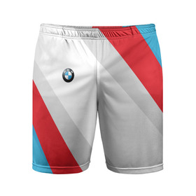 Мужские шорты спортивные с принтом BMW в Белгороде,  |  | Тематика изображения на принте: bmw | bmw motosport | бмв | бмв мотоспорт | бмв серии | марка | машины