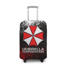 Чехол для чемодана 3D с принтом UMBRELLA CORP в Белгороде, 86% полиэфир, 14% спандекс | двустороннее нанесение принта, прорези для ручек и колес | ada wong | biohazard | leon | nemesis | project resistance | raccoon city | re2 | resident evil 2 | rpd | stars | umbrella | ада вонг | амбрелла | немесис | ужасы