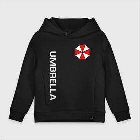 Детское худи Oversize хлопок с принтом UMBRELLA CORP | АМБРЕЛЛА КОРП(+спина) в Белгороде, френч-терри — 70% хлопок, 30% полиэстер. Мягкий теплый начес внутри —100% хлопок | боковые карманы, эластичные манжеты и нижняя кромка, капюшон на магнитной кнопке | ada wong | biohazard | leon | nemesis | project resistance | raccoon city | re2 | resident evil 2 | rpd | stars | umbrella | ада вонг | амбрелла | немесис | ужасы