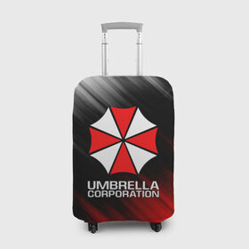 Чехол для чемодана 3D с принтом UMBRELLA CORP в Белгороде, 86% полиэфир, 14% спандекс | двустороннее нанесение принта, прорези для ручек и колес | ada wong | biohazard | leon | nemesis | project resistance | raccoon city | re2 | resident evil 2 | rpd | stars | umbrella | ада вонг | амбрелла | немесис | ужасы