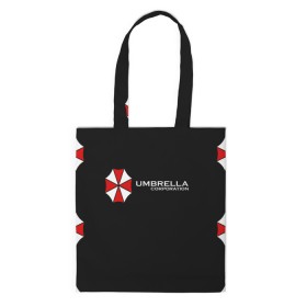 Сумка 3D повседневная с принтом Umbrella Corporation в Белгороде, 100% полиэстер | Плотность: 200 г/м2; Размер: 34×35 см; Высота лямок: 30 см | апокалипсис | зла | зомби | обитель | твирус