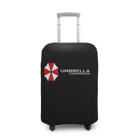 Чехол для чемодана 3D с принтом Umbrella Corporation в Белгороде, 86% полиэфир, 14% спандекс | двустороннее нанесение принта, прорези для ручек и колес | апокалипсис | зла | зомби | обитель | твирус