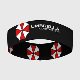 Повязка на голову 3D с принтом Umbrella Corporation в Белгороде,  |  | апокалипсис | зла | зомби | обитель | твирус