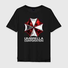 Мужская футболка хлопок Oversize с принтом UMBRELLA CORP в Белгороде, 100% хлопок | свободный крой, круглый ворот, “спинка” длиннее передней части | Тематика изображения на принте: ada wong | biohazard | leon | nemesis | project resistance | raccoon city | re2 | resident evil 2 | rpd | stars | umbrella | ада вонг | амбрелла | немесис | ужасы