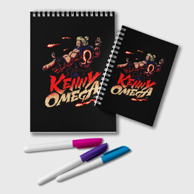 Блокнот с принтом Kenny Omega Street Fighter в Белгороде, 100% бумага | 48 листов, плотность листов — 60 г/м2, плотность картонной обложки — 250 г/м2. Листы скреплены удобной пружинной спиралью. Цвет линий — светло-серый
 | Тематика изображения на принте: kennyomega aew streetfighter