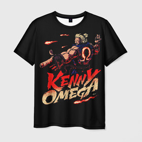 Мужская футболка 3D с принтом Kenny Omega Street Fighter в Белгороде, 100% полиэфир | прямой крой, круглый вырез горловины, длина до линии бедер | kennyomega aew streetfighter