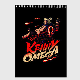 Скетчбук с принтом Kenny Omega Street Fighter в Белгороде, 100% бумага
 | 48 листов, плотность листов — 100 г/м2, плотность картонной обложки — 250 г/м2. Листы скреплены сверху удобной пружинной спиралью | Тематика изображения на принте: kennyomega aew streetfighter